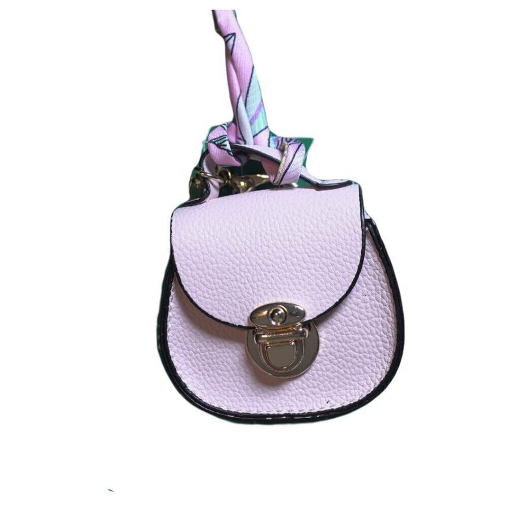 Bag Keychain Bag Charm Change Pouch Coin Purse Push Lock Clasp Poswe Pink Girly